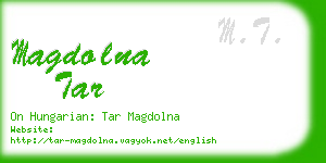 magdolna tar business card